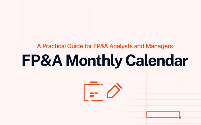 fp&a monthly calendar