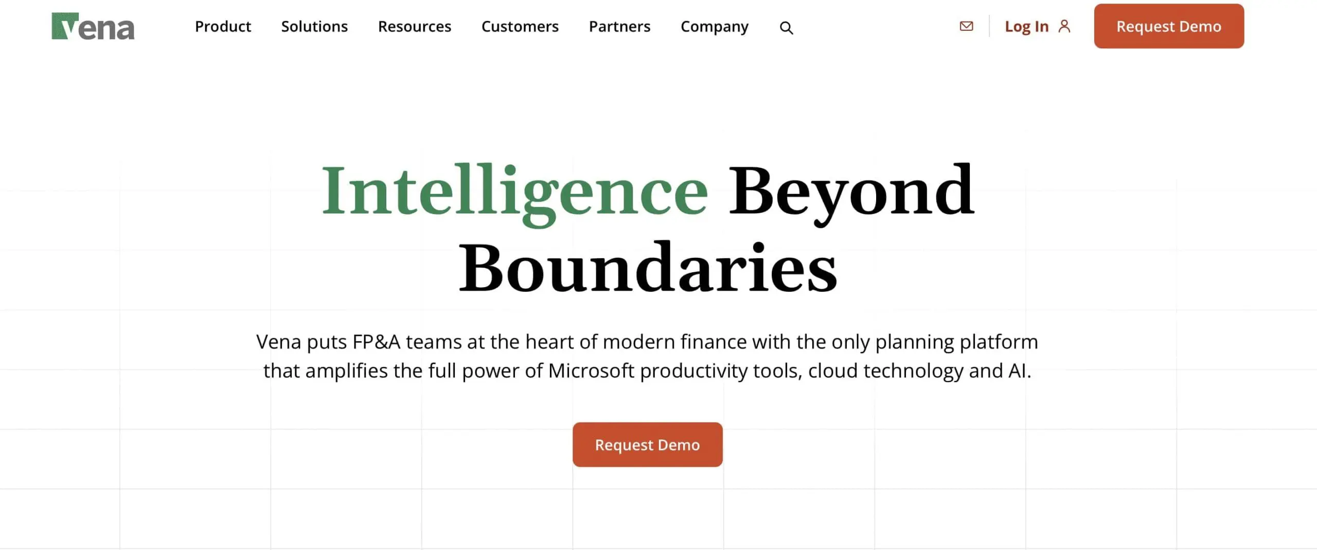 Anaplan competitor Vena solutions -Intelligence beyond boundaries screenshot