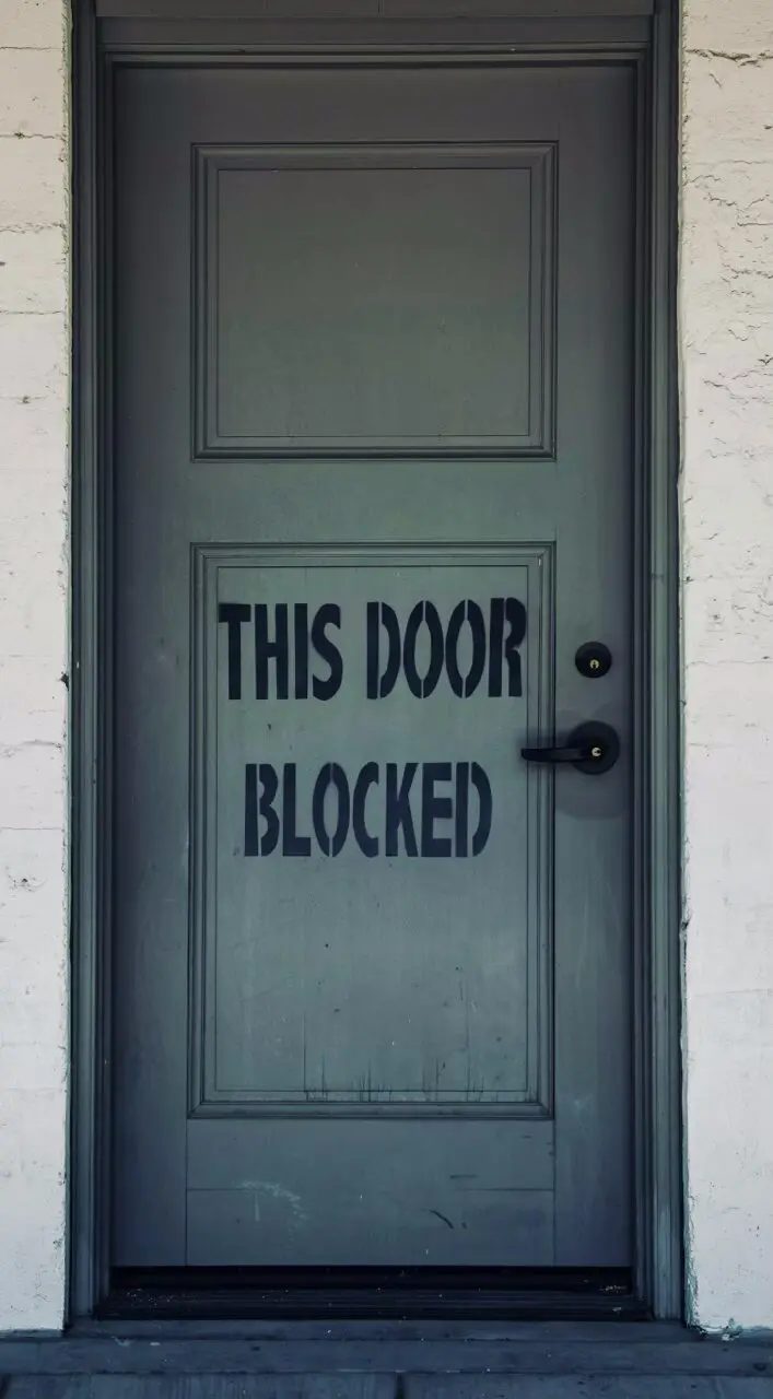 Closed door representing vendor lock-in