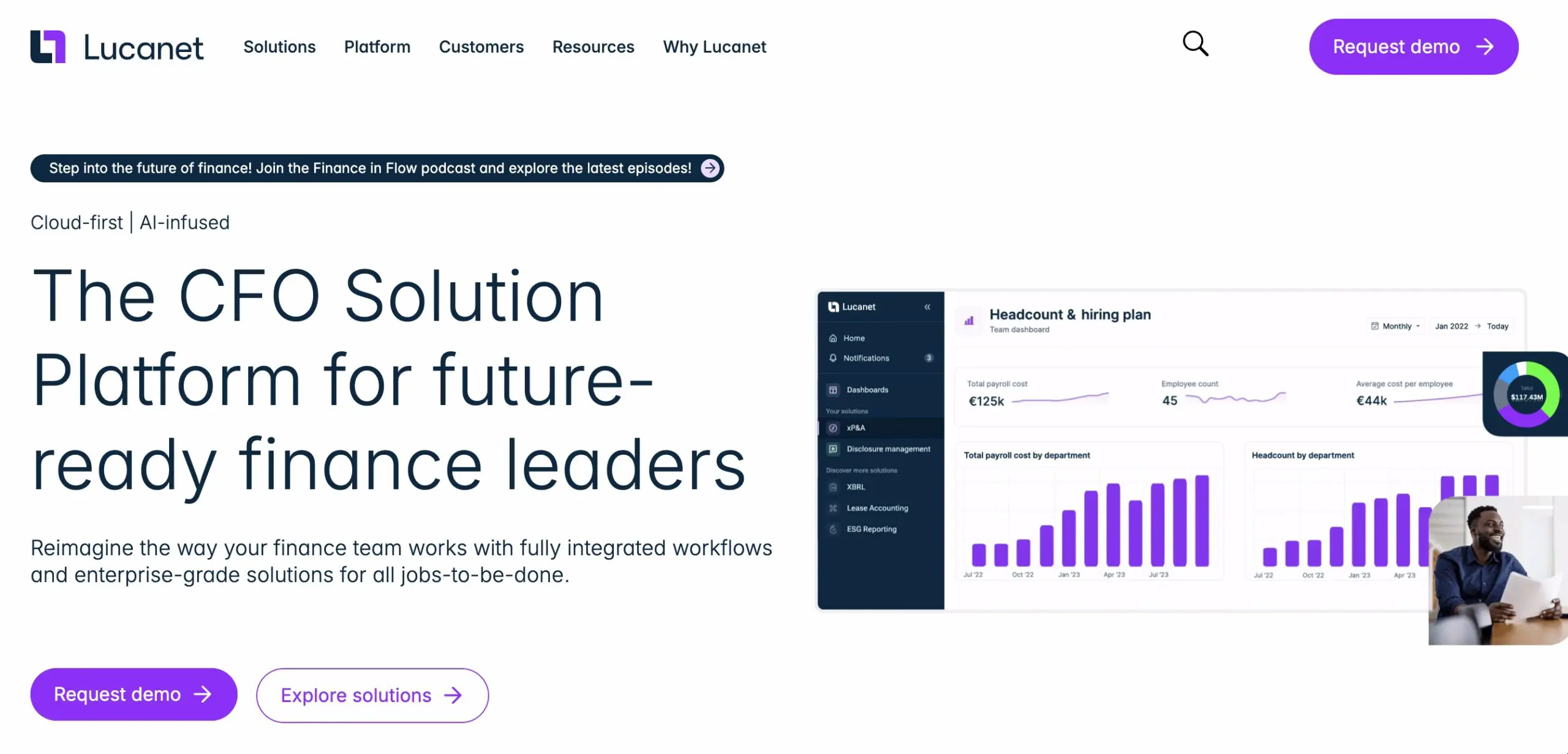 lucanet homepage, one of the best consolidation software