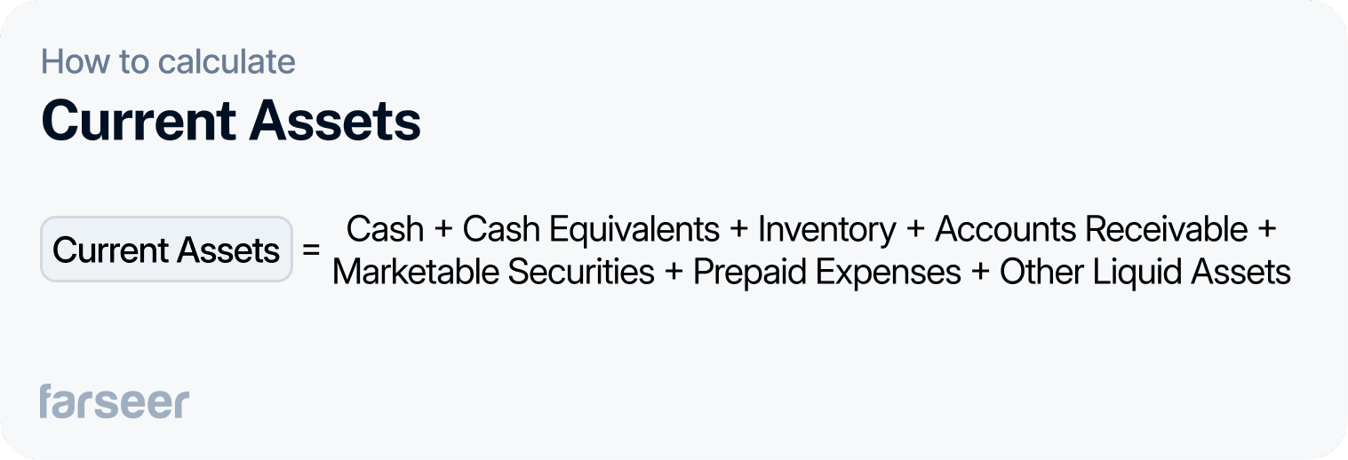 current assets formula