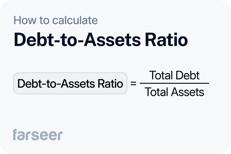 Debt-to-Assets Ratio formula, a balance sheet ratio for evaluating financial leverage