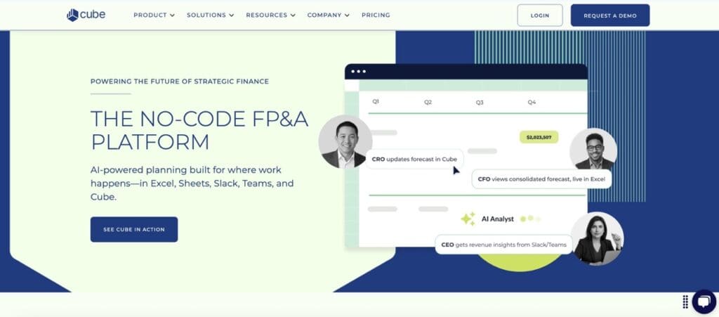 homepage of cube, one of vena alternatives