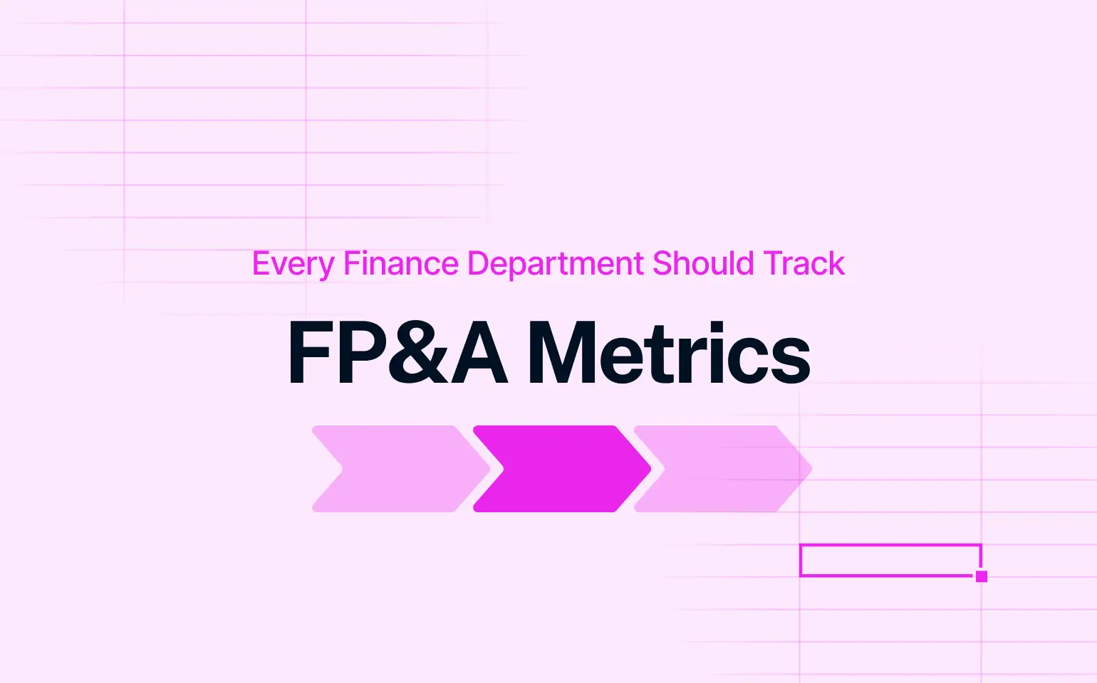 cover image in pink, with tittle fp&a metrics