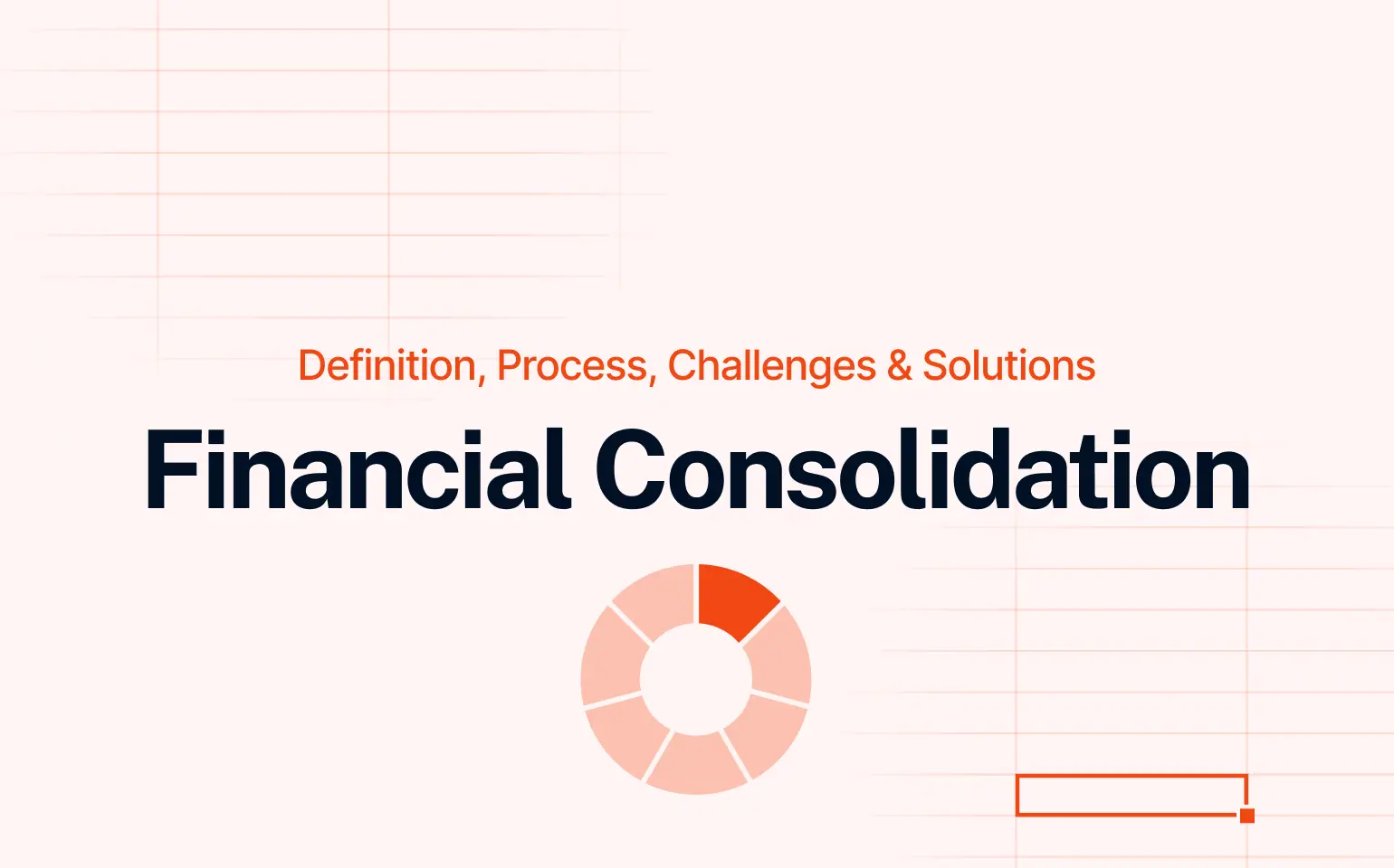 Financial consolidation cover image with light red background