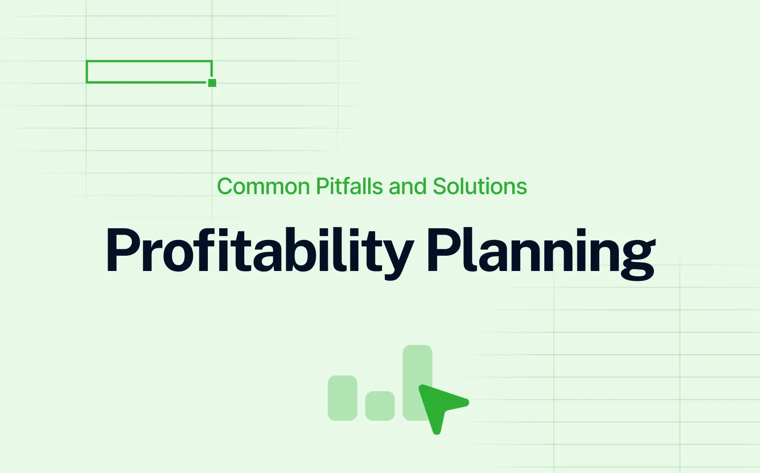 profitability planning cover image in green