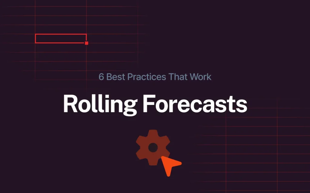 rolling forecast best practices cover image in dark red