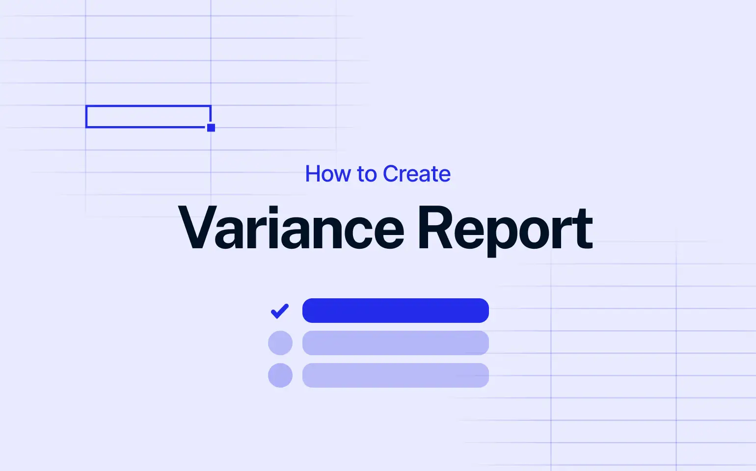 cover image in blue witj title variance report
