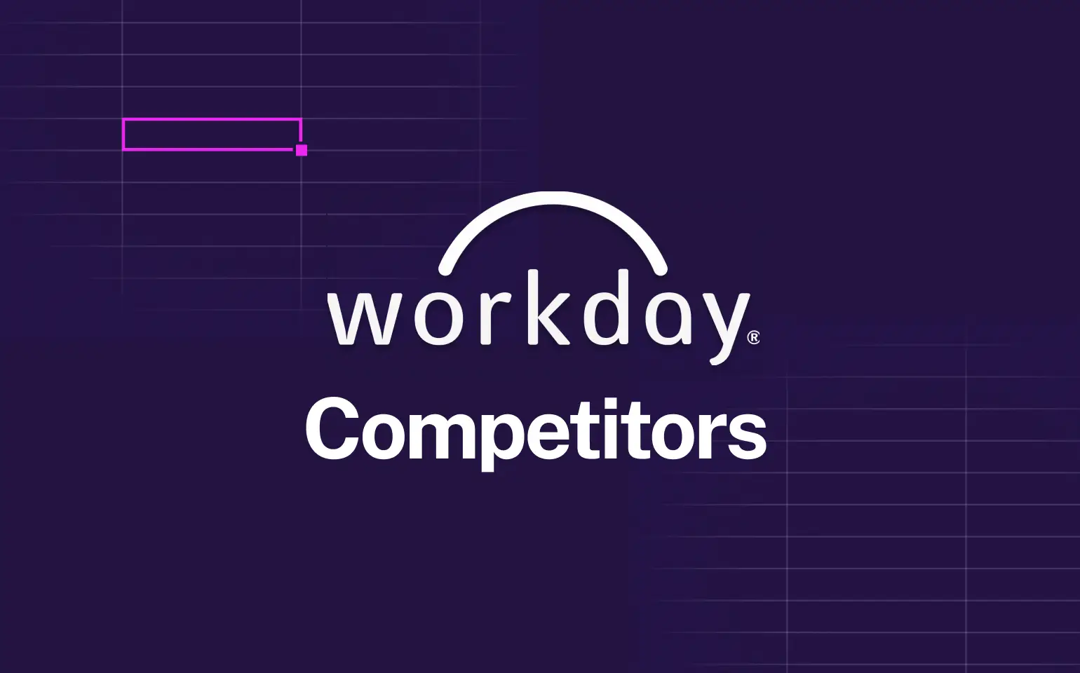 cover image in far purple, with title workday competitors