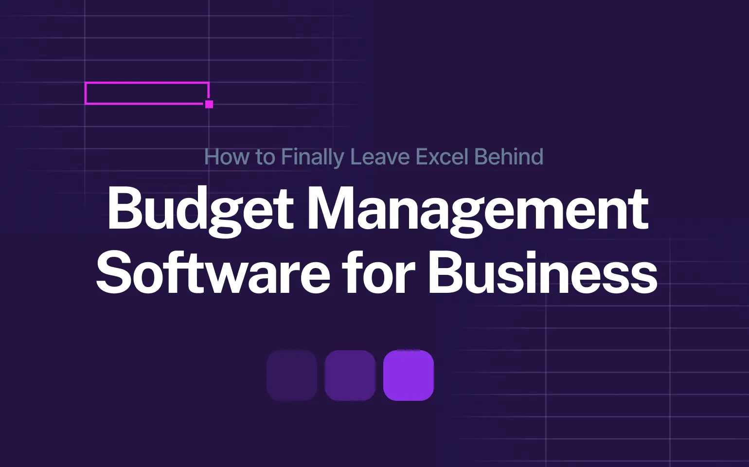 budget management software for business cover image in purple