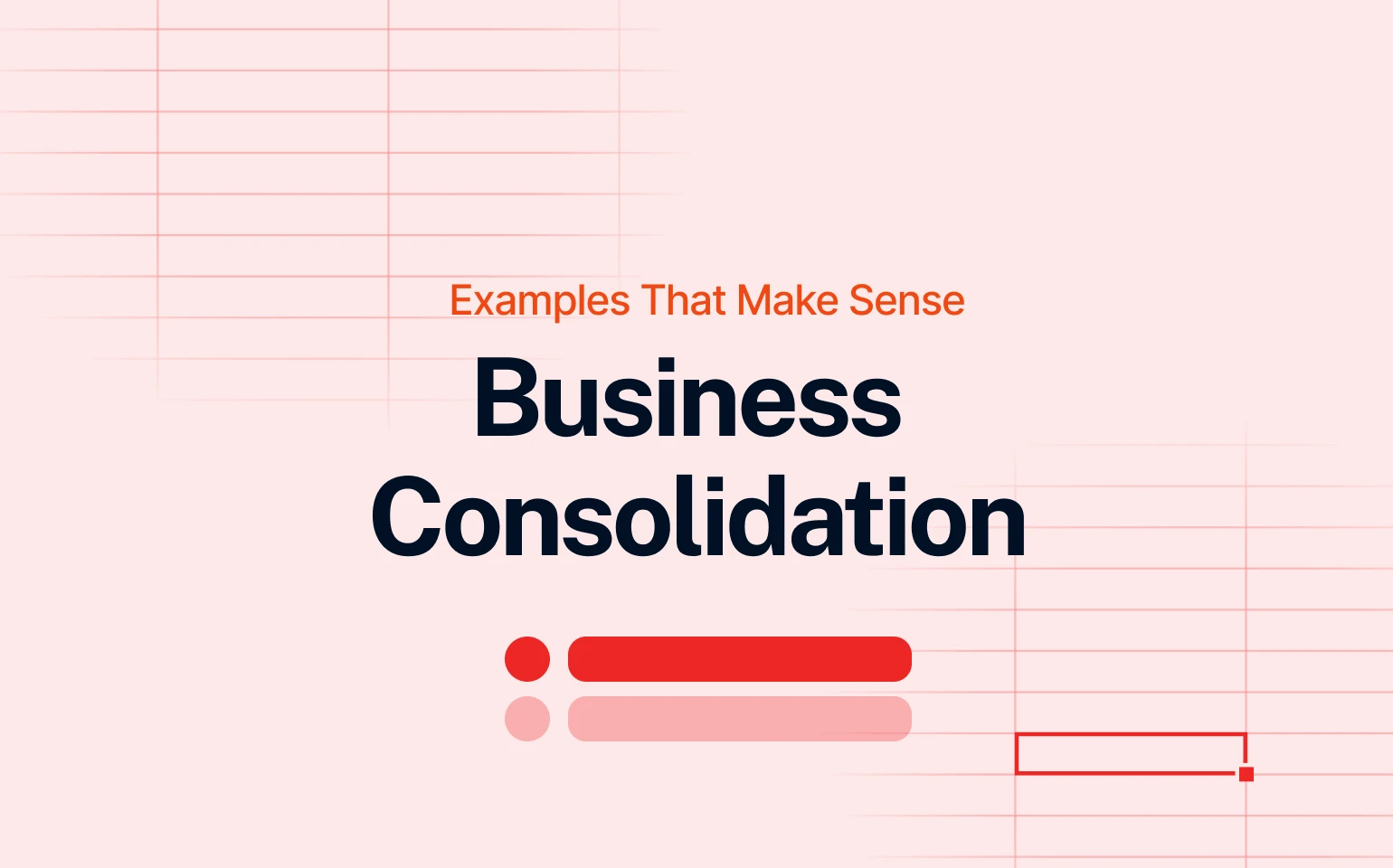 business consolidation examples cover image in red