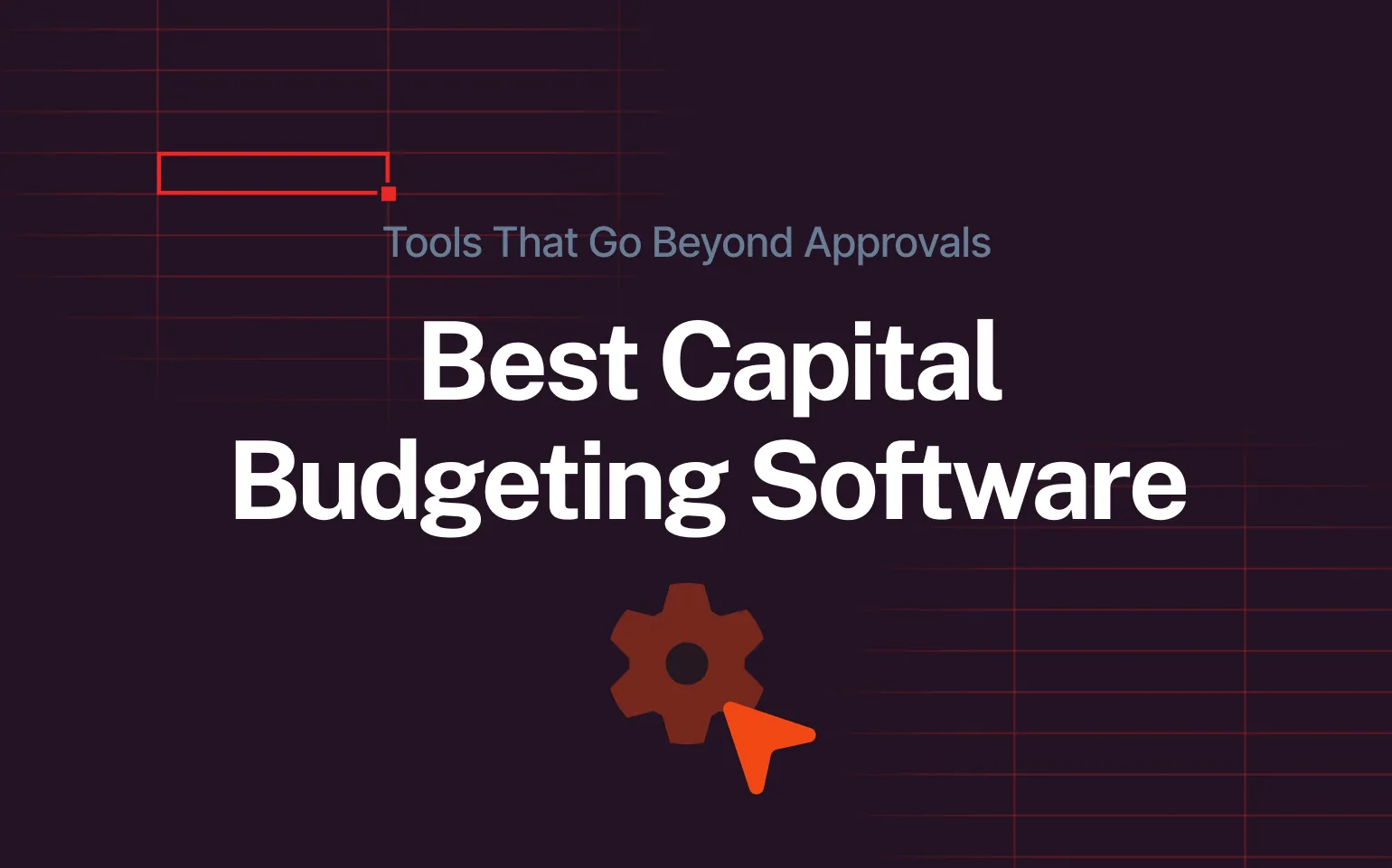 capital budgeting software cover image in dark red
