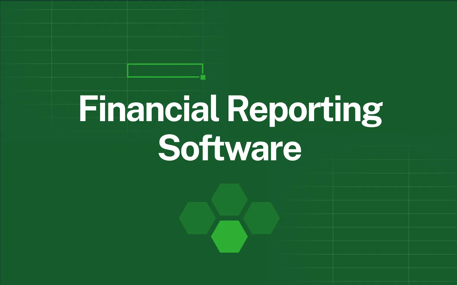 Financial Reporting Software cover image in green
