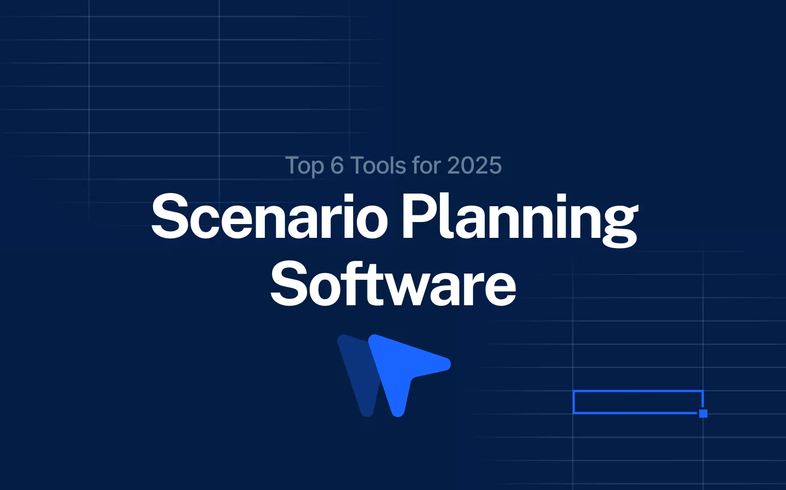scenario planning software cover image in blue