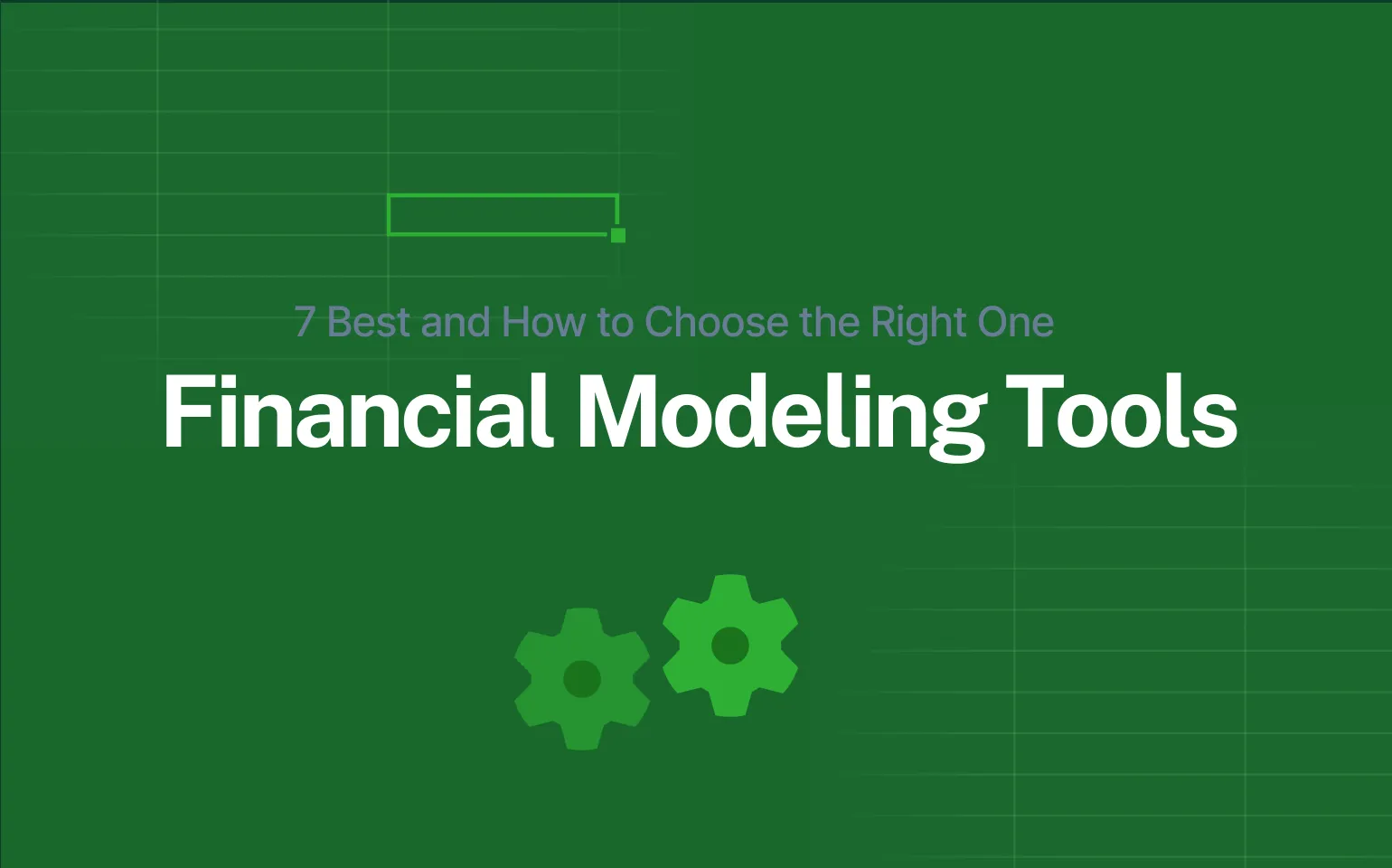 financial modeling tools cover image in green
