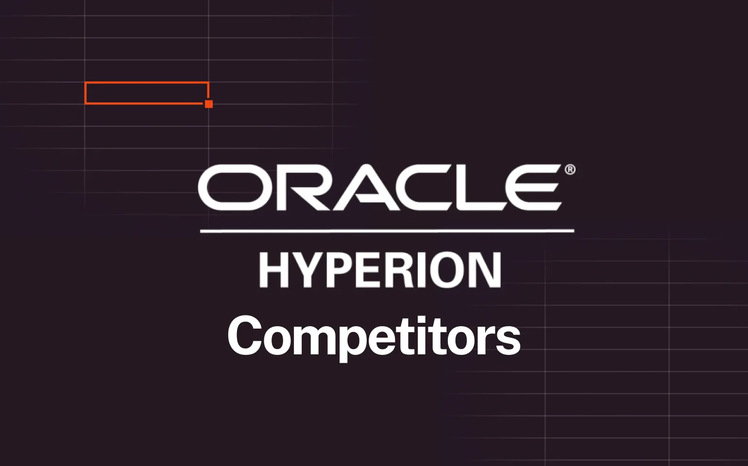 Oracle Hyperion Competitors cover in dark red