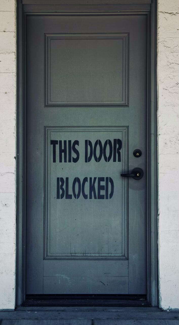 Closed door representing vendor lock-in