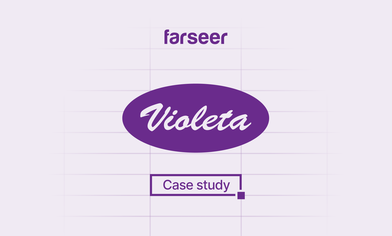 Violeta case study cover image with a purple logo and a minimalistic background.